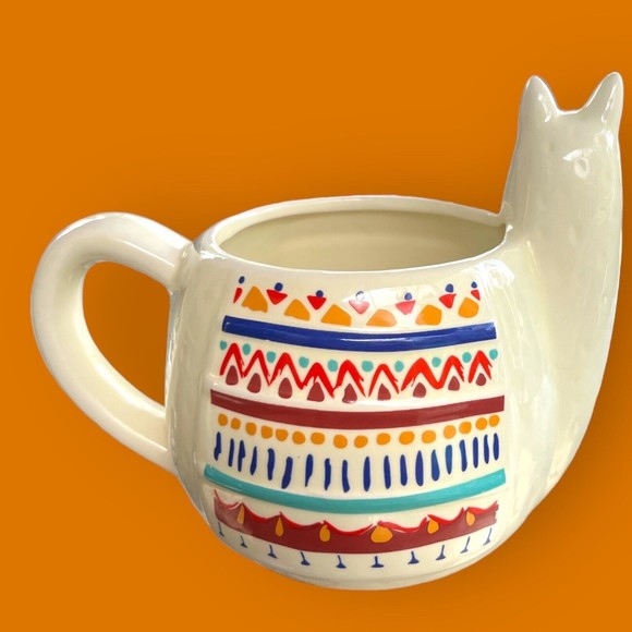 Llama Alpaca 3D Ceramic Coffee Mug Cup 16oz Modern Gourmet Foods - Picture 3 of 6